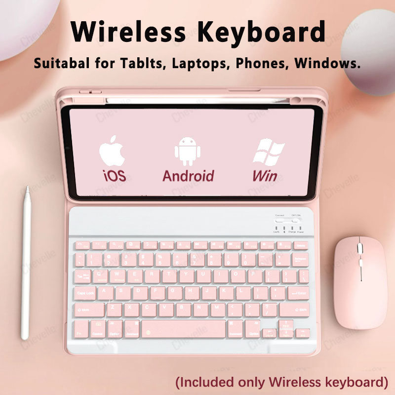 Tablet Accessories Kit - Teclado inalámbrico compatible con Bluetooth para
