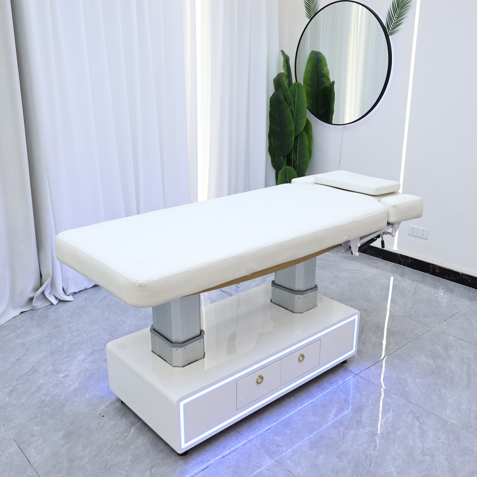 Massage Table Accessories Uk - Cama Eléctrica de Belleza Blanca, Camillas