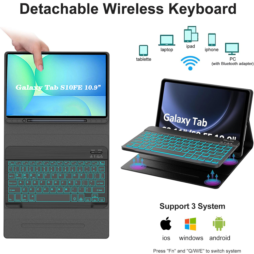Funda para Samsung Galaxy Tab  - Samsung Tablet Keyboard Accessories reseña y precio